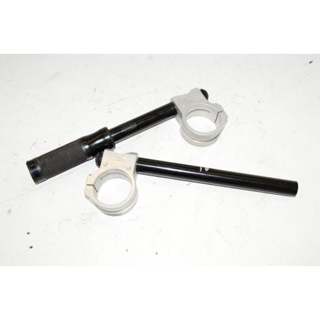 Guidon Accossato Silver Pour Aprilia Shiver 750 - Aluminium, Diamètre 22 Mm, Pliage Bas, Fabriqué En Italie